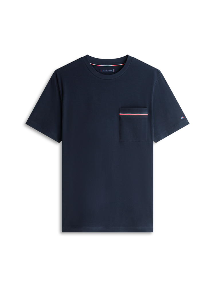GLOBAL STRIPE PIQUE POCKET TEE - MW0MW42397