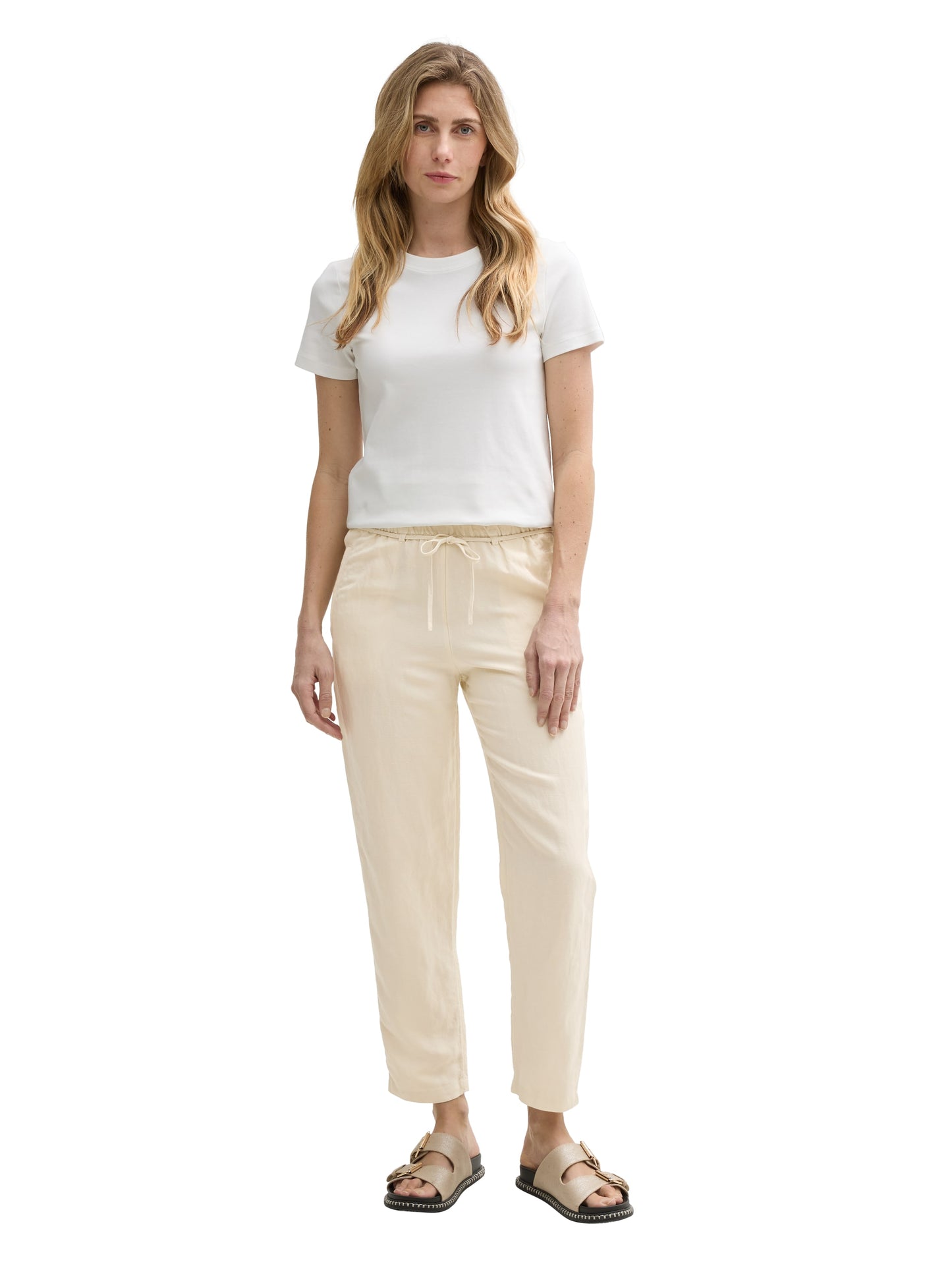 loose fit linen pants - 1046498