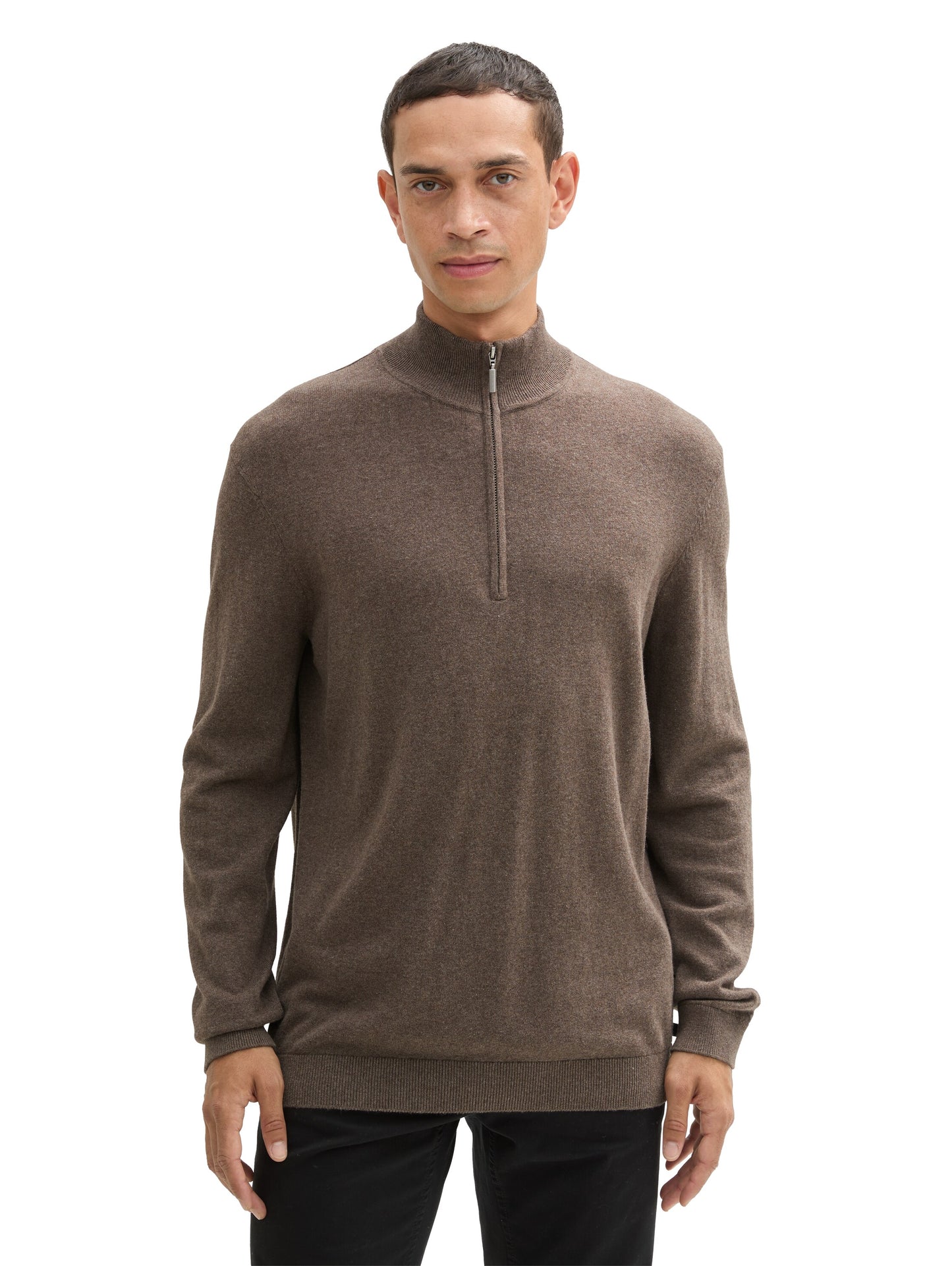 cotton cashmere knit troyer - 1043268