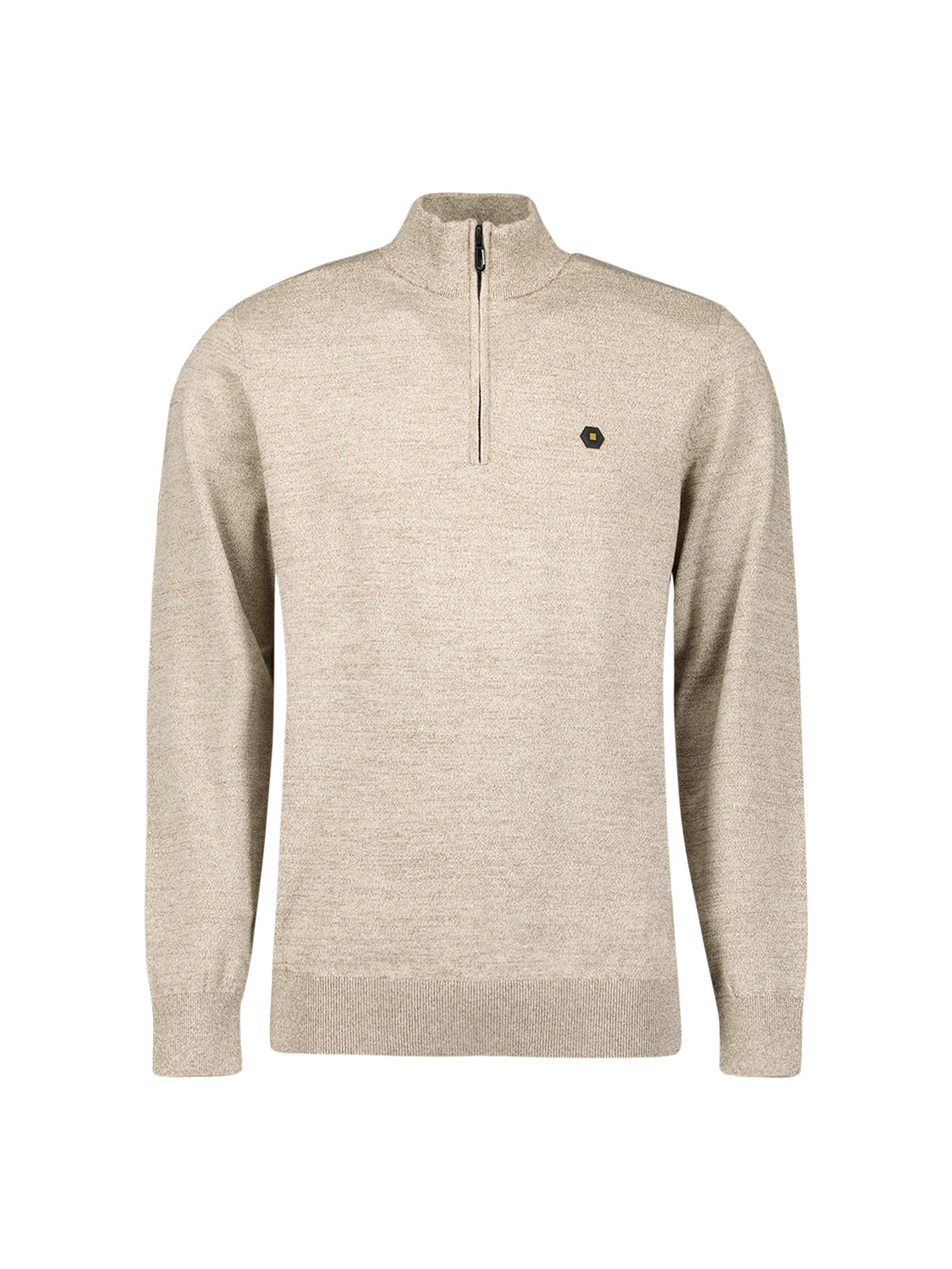 Pullover Half Zip 2 Coloured Melang - N2185