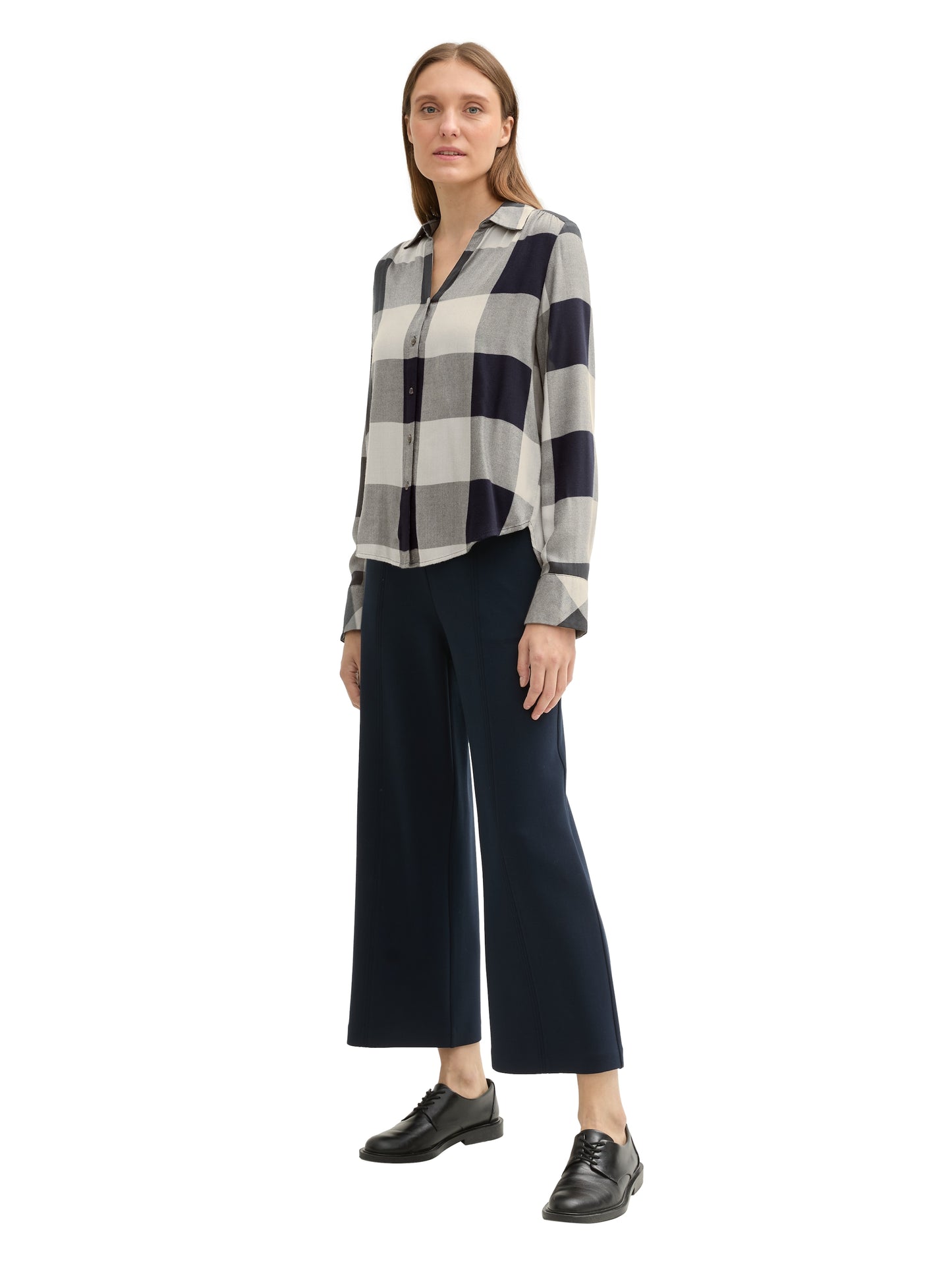 checked blouse - 1043208