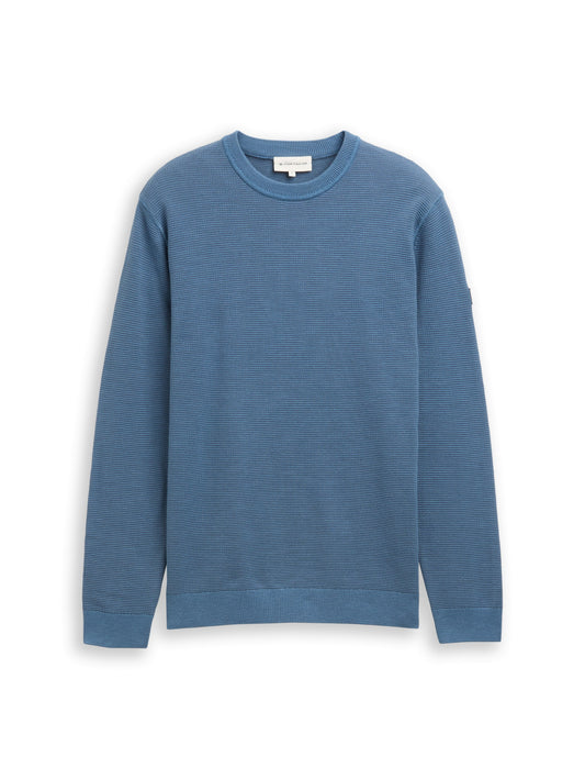 minimal structure crew neck pu - 1048812