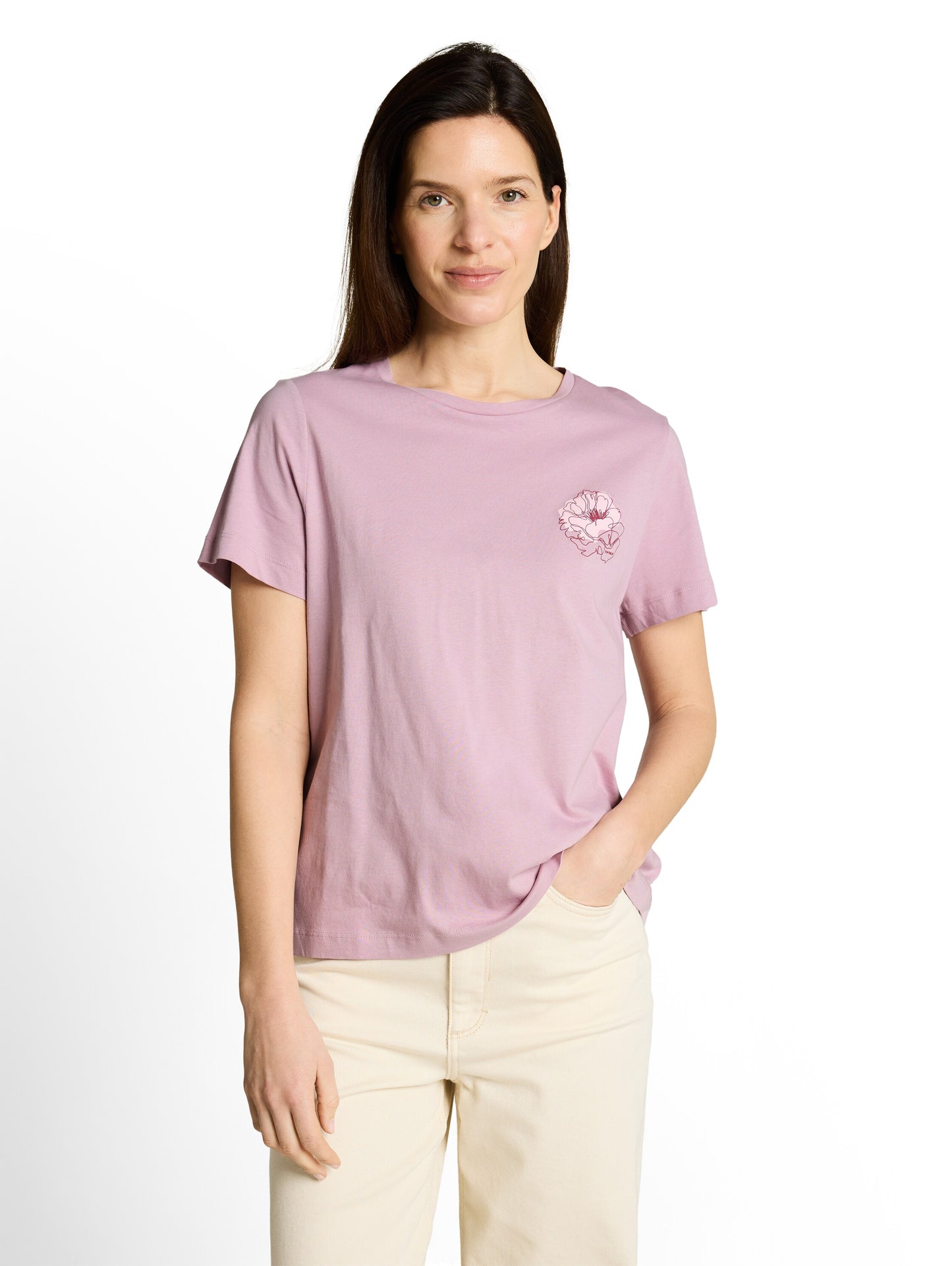 T-shirt basic crew neck print - 1050414