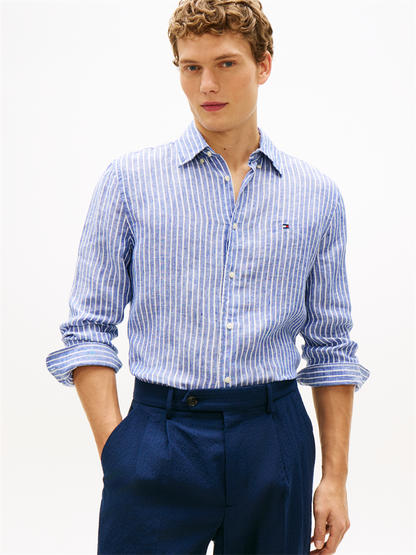 LINEN BENGAL STRIPE RF SHIRT - MW0MW42400