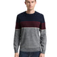 knit stripe crew neck pullover - 1048772