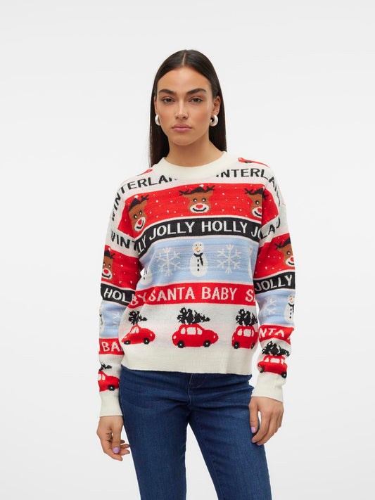 VMHOLLY JOLLYFLAKES LS O-NECK PULL. - 10309249