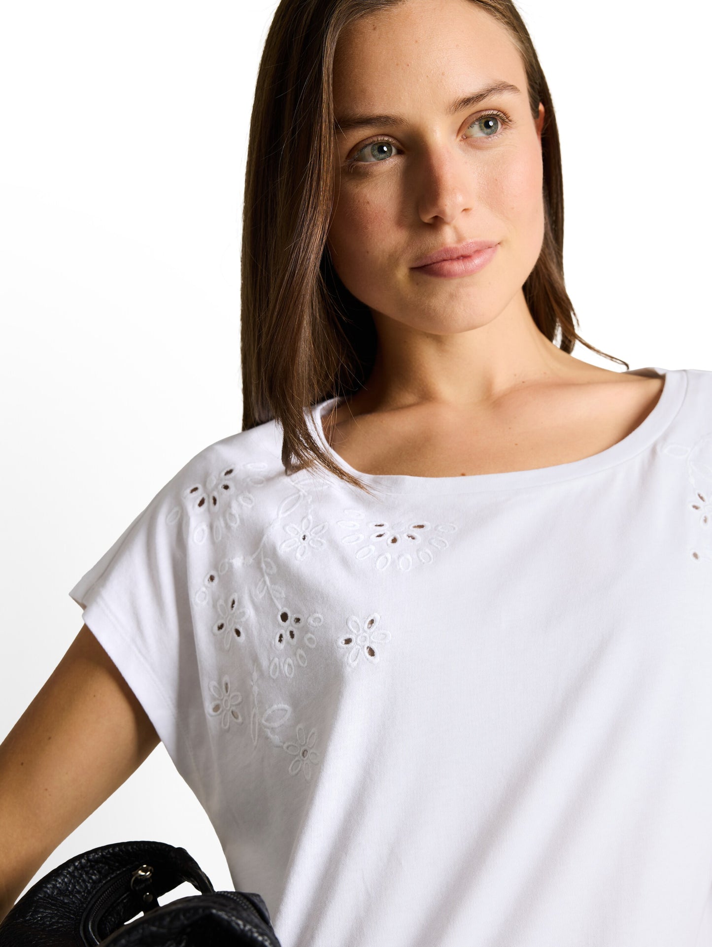 T-shirt crew neck ajour deplac - 1050469