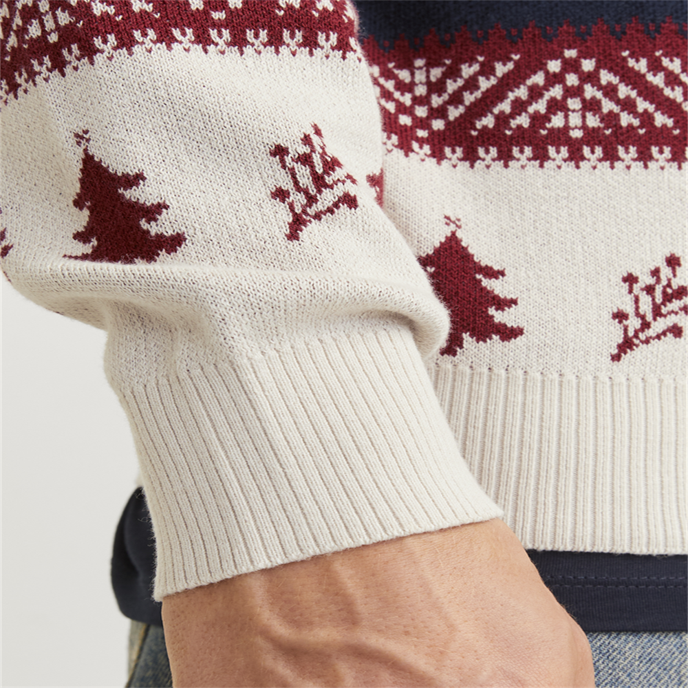 JJXMAS SNOWBALL KNIT CREW NECK - 12248145