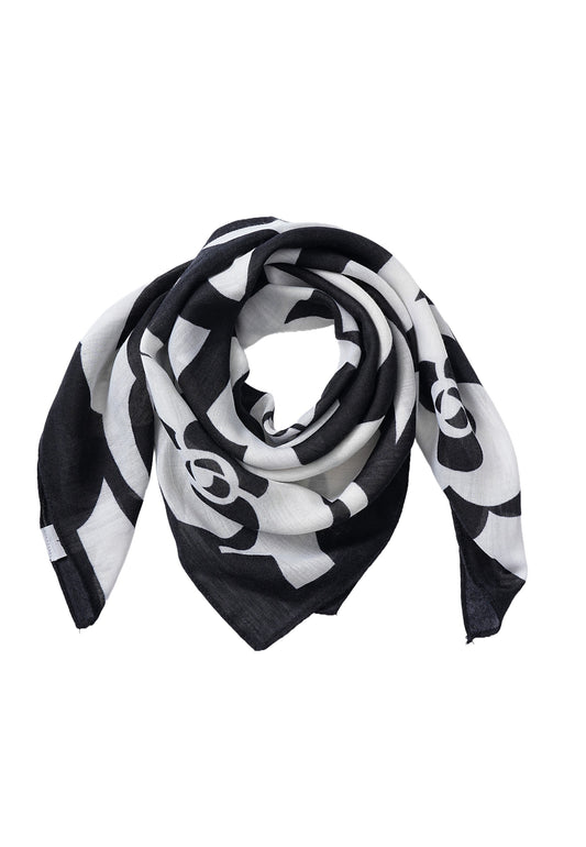 Nickituch schwarz weiss 70x70 - 900127011