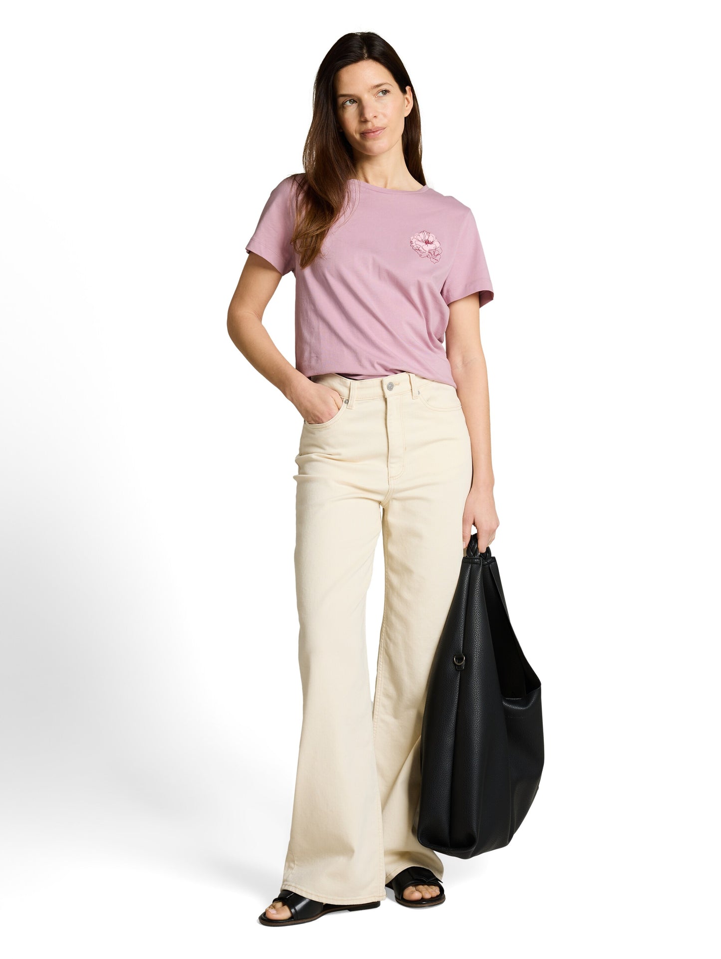 T-shirt basic crew neck print - 1050414