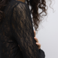 AWTESSY LS O-NECK LACE TOP NOOS - 10334538