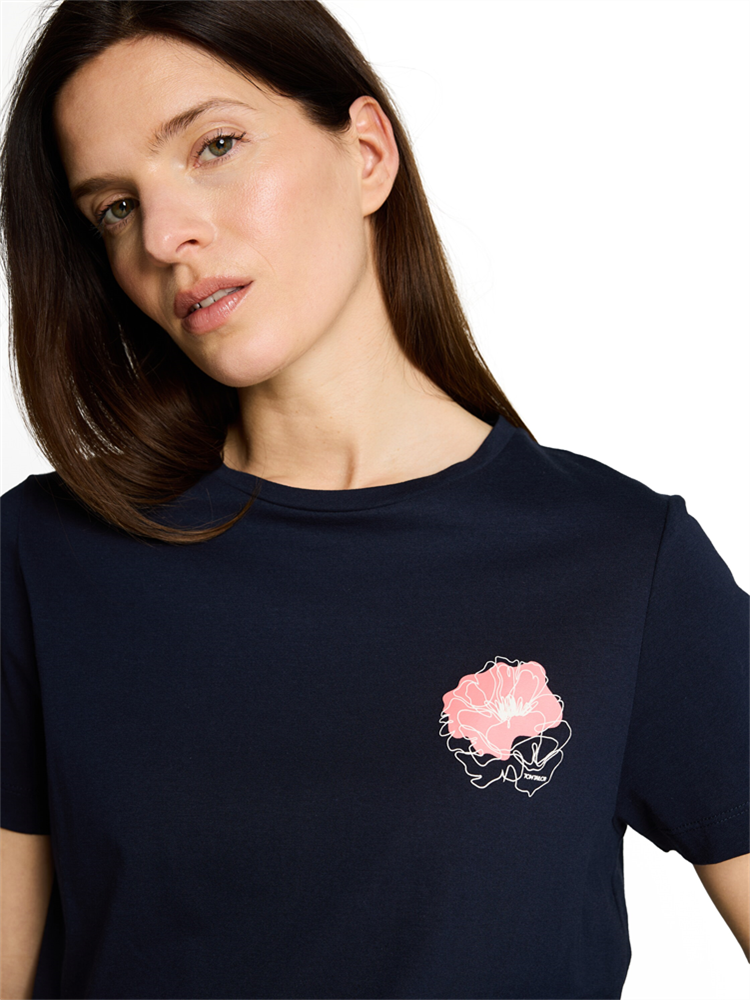 T-shirt basic crew neck print - 1050414