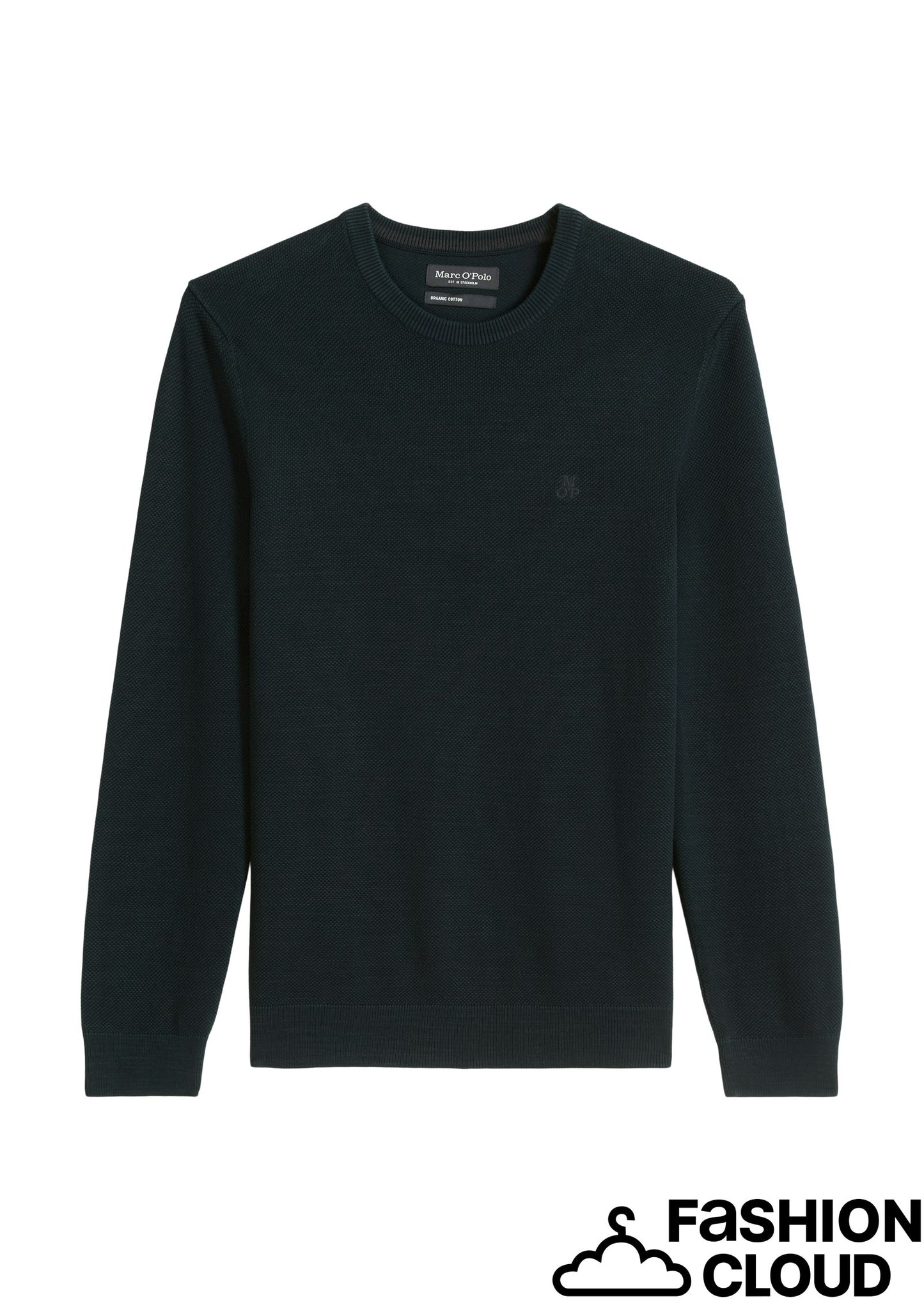 Crewneck, cotton slub, piqué struct - B21502360074