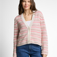 knit structured stripe cardiga - 1050786