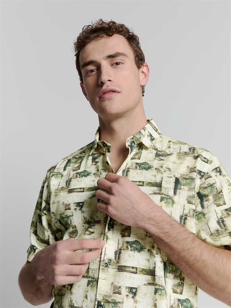 Shirt Short Sleeve Allover Printed - 27490310