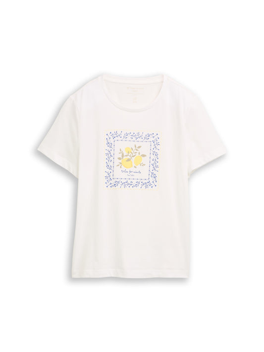 T-shirt basic crew neck print - 1050414