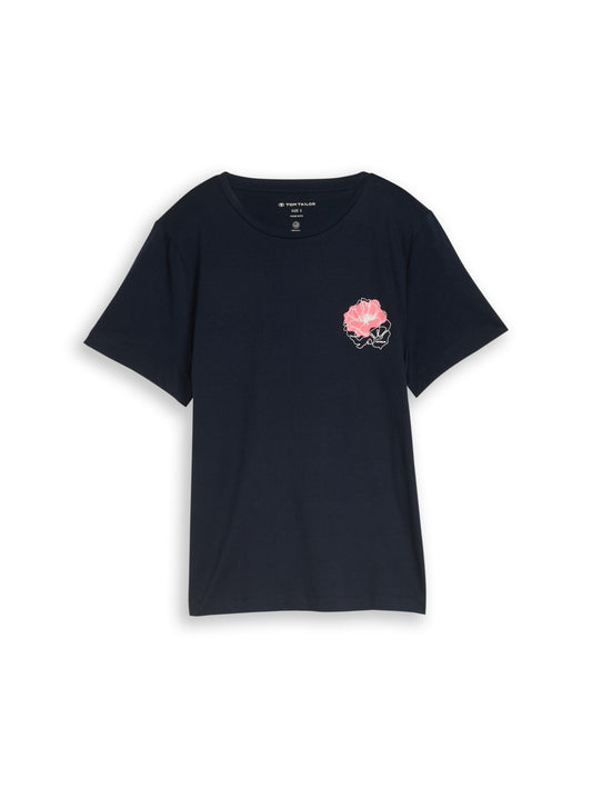 T-shirt basic crew neck print - 1050414