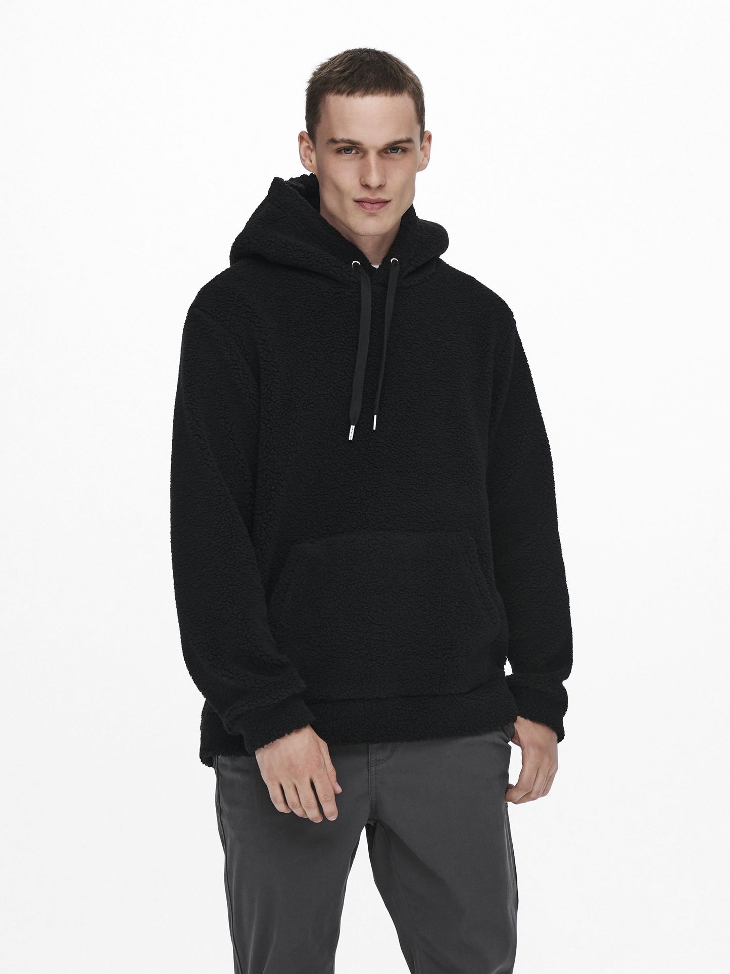 ONSREMY REG TEDDY HOODIE SWEAT - 22020732