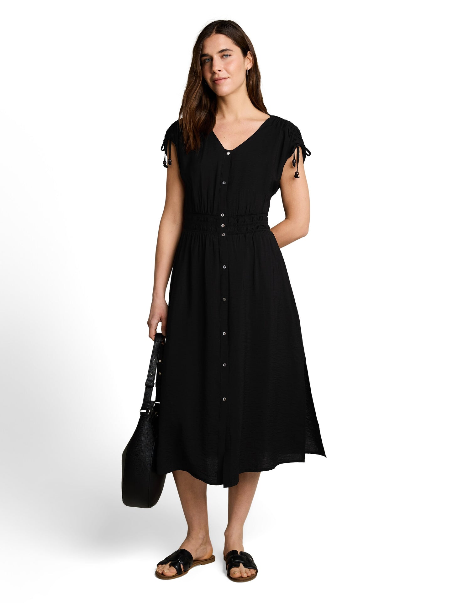 dress with button placket - 1051257