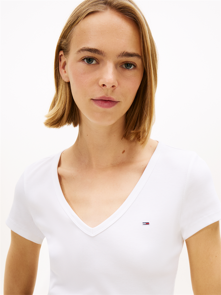 TJW SLIM ESSENTIAL RIB V SS - DW0DW17385