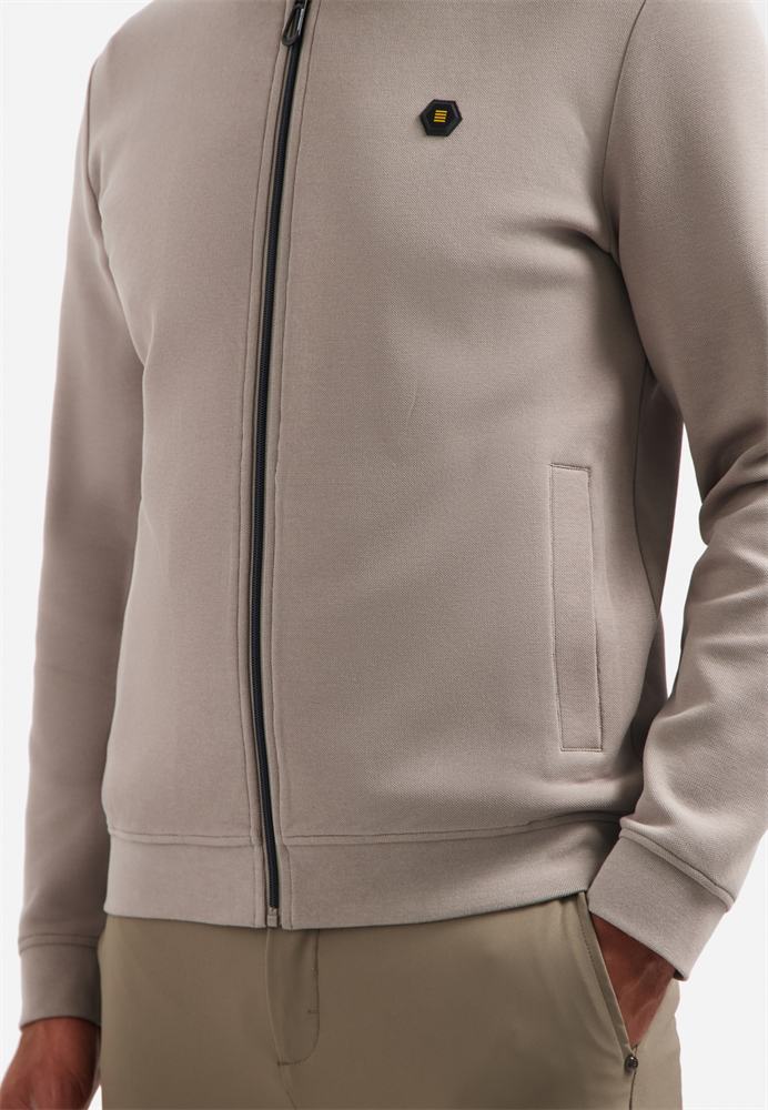 Sweater Full Zipper Pique Bomber - 29100806SN