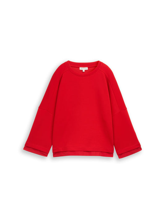 Sweatshirt boxy shape nylon de - 1052912