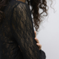 AWTESSY LS O-NECK LACE TOP NOOS - 10334538