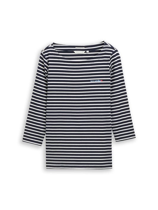 T-shirt boat neck stripe - 1050415