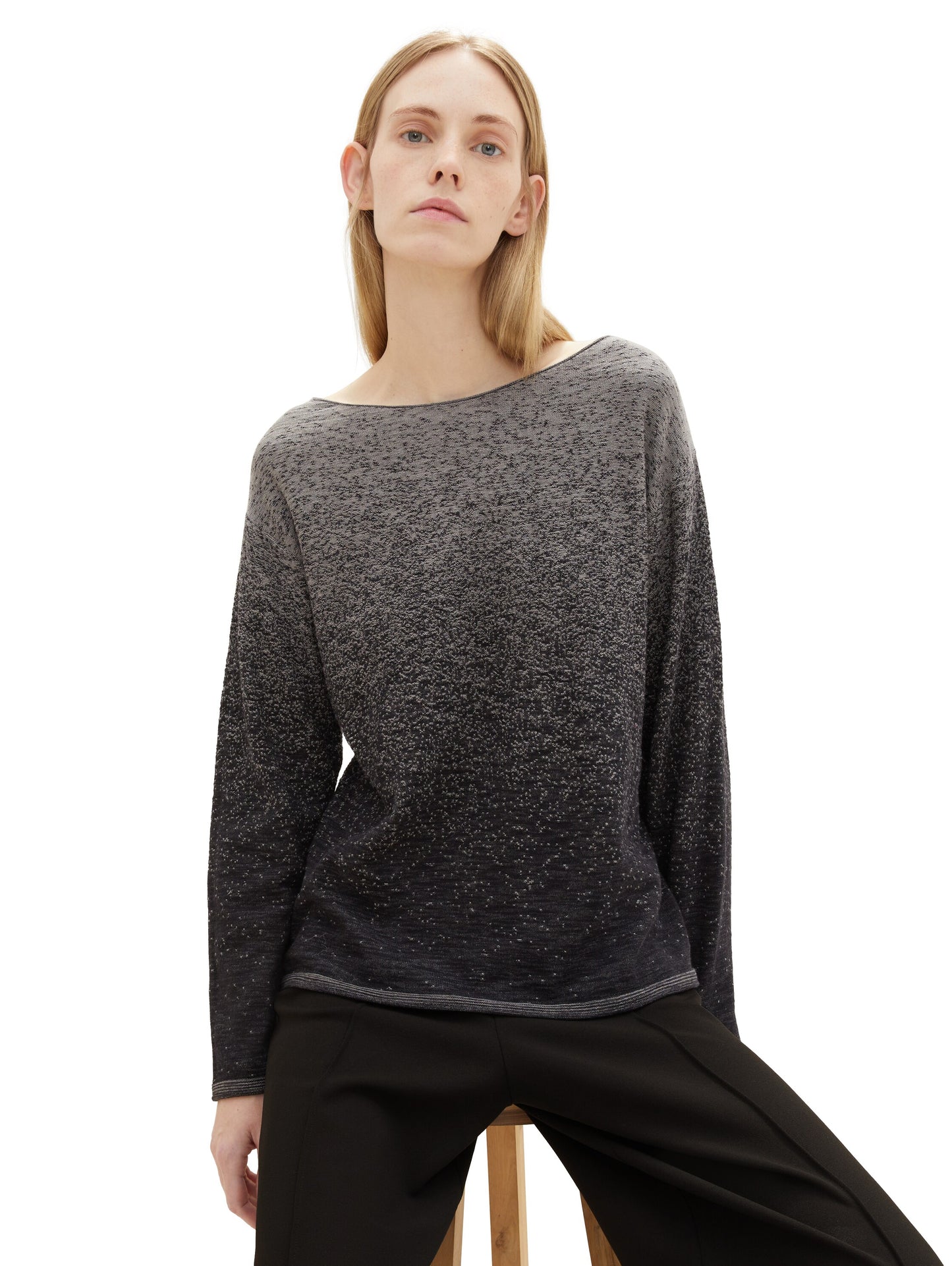 Knit cotton degrade pullover - 1039300