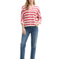 knit striped hoody - 1046023