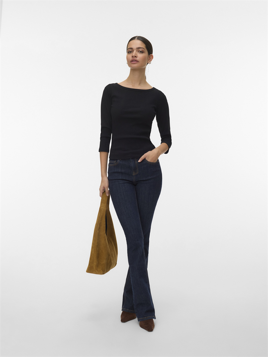 AWVERDE 3/4 BOATNECK TOP - 10339925