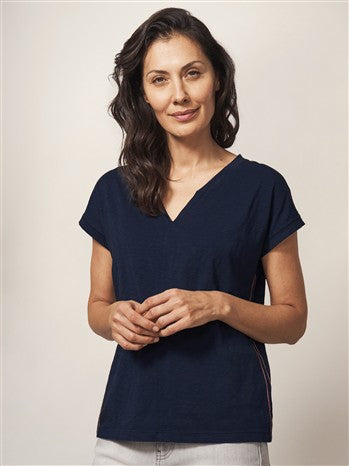 Nelly Notch Neck Tee - 438430