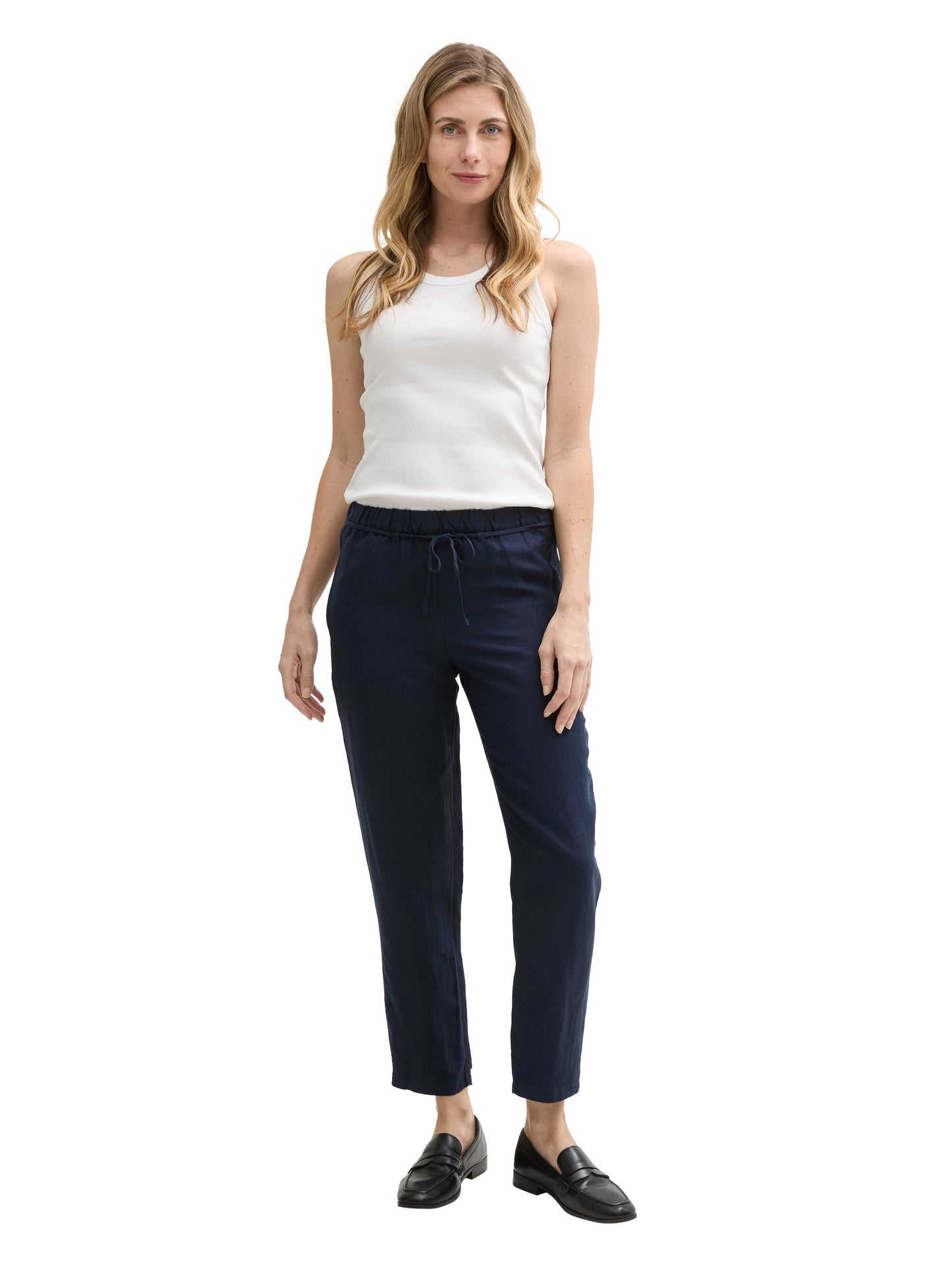 loose fit linen pants - 1046498