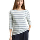 T-shirt boat neck stripe - 1050415