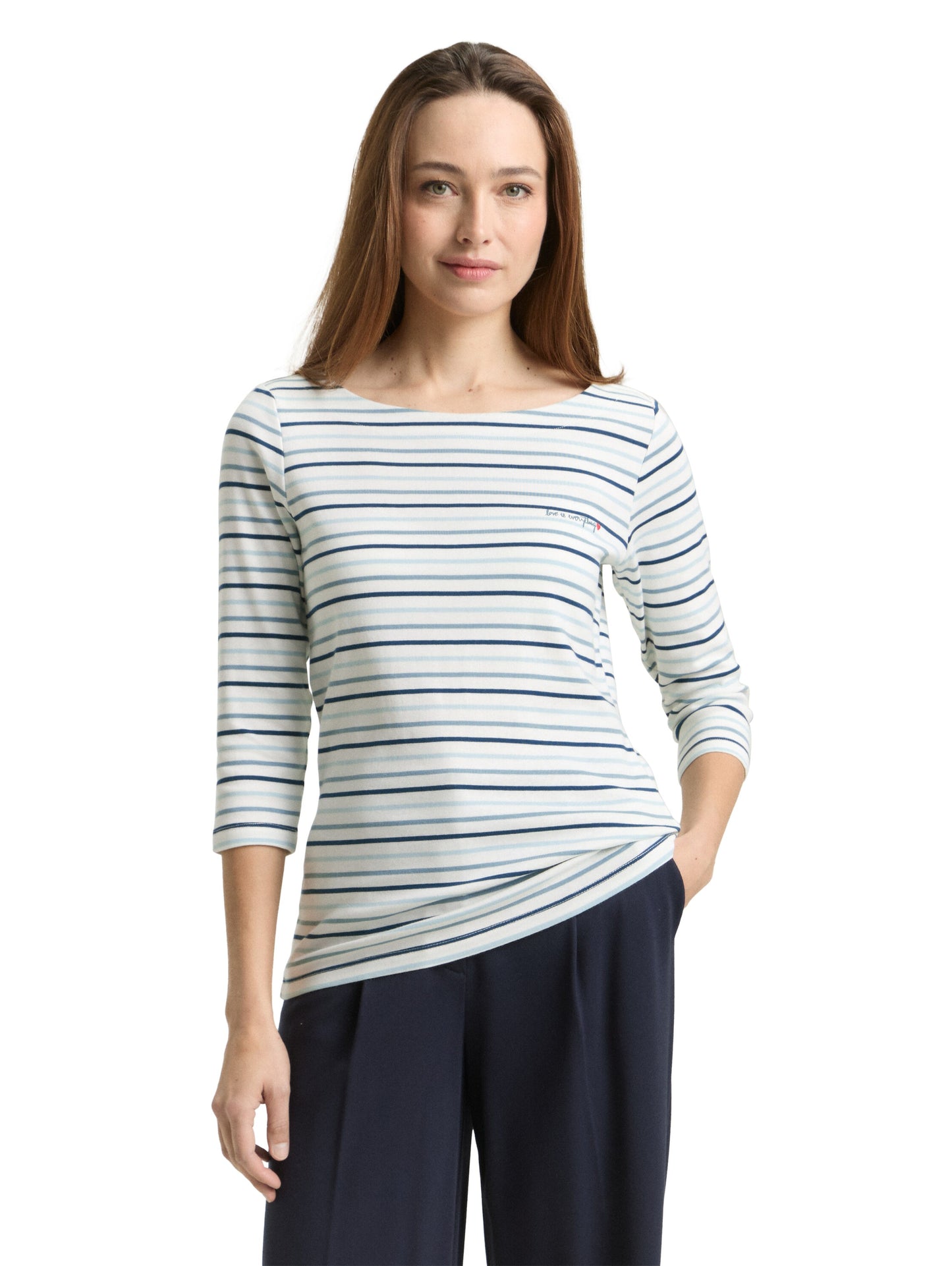 T-shirt boat neck stripe - 1050415
