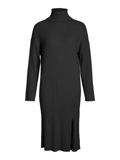 VIRIL L/S ROLLNECK KNIT MIDI DRESS - 14089982