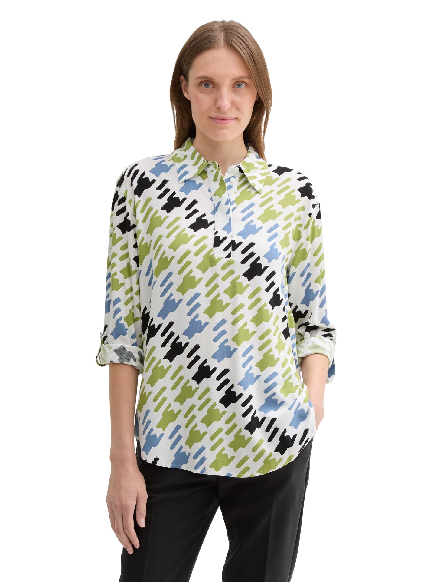 printed longstyle blouse - 1043865