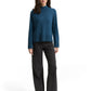 knit pullover with saddle shou - 1047698