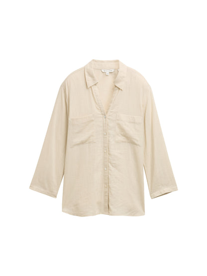 blouse easy shape with linen - 1046197