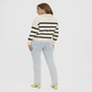 VMSABA STRIPE LS HIGHNECK BLOUSE GA - 10269246