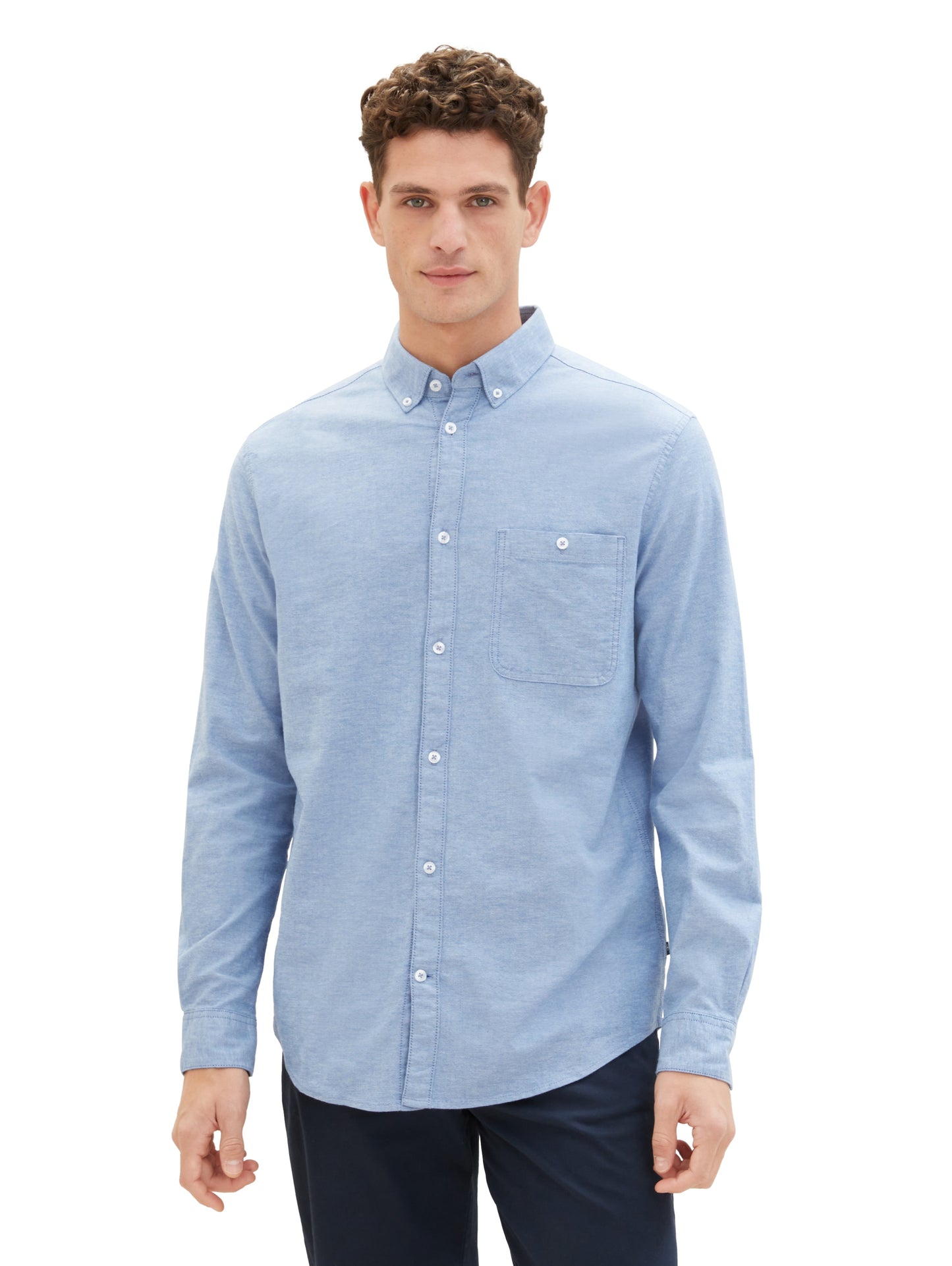 fitted stretch oxford shirt - 1040117