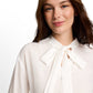 blouse with bow tie collar - 1052610