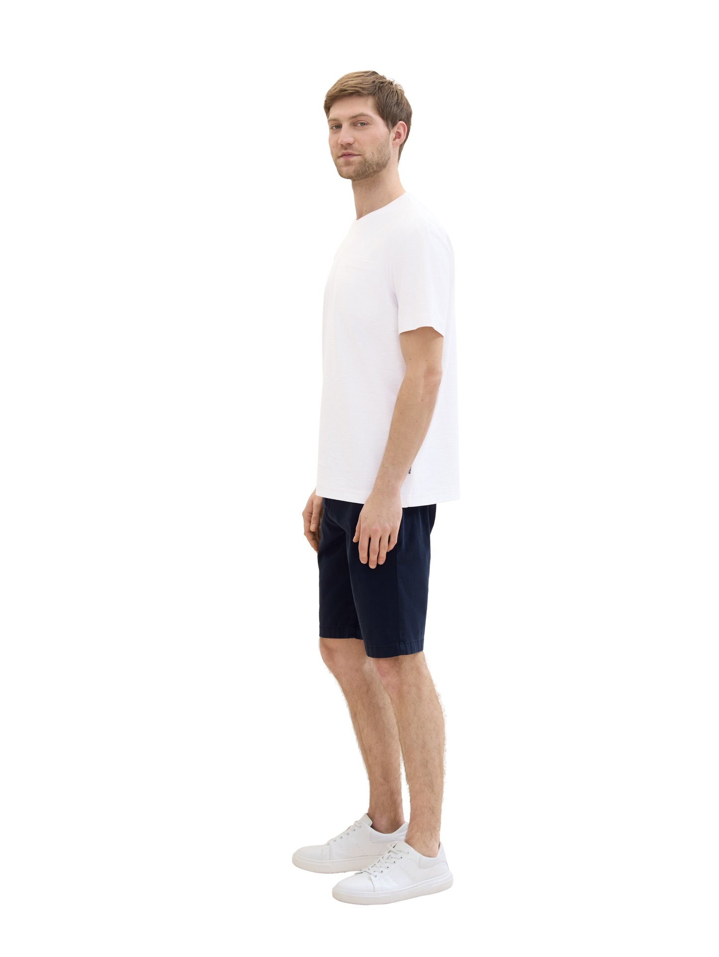 slim soft chino shorts w. belt - 1040237