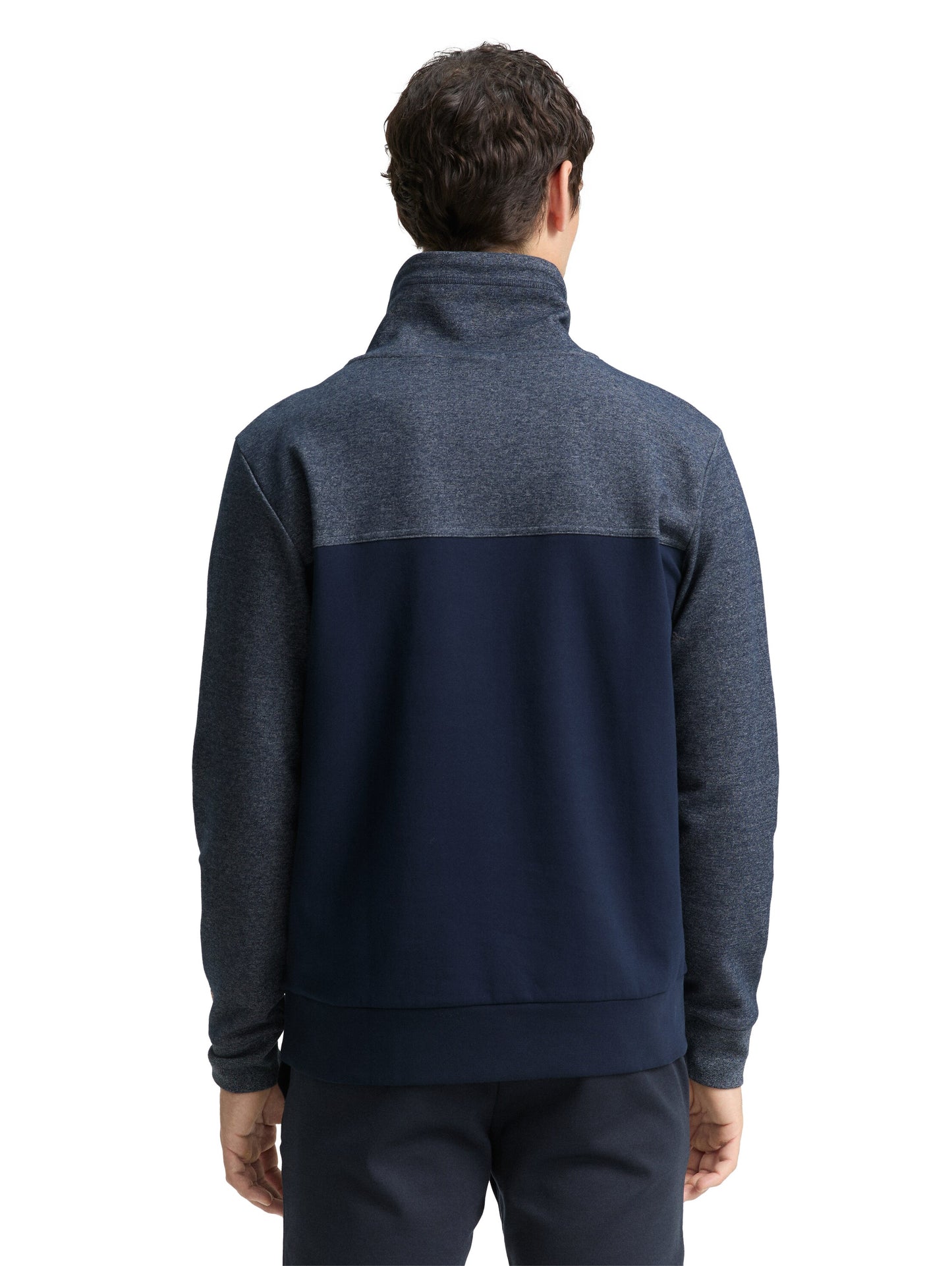 fine striped snood sweatshirt - 1048636