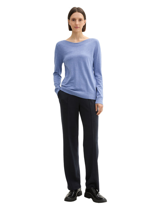 knit boatneck pullover - 1044106