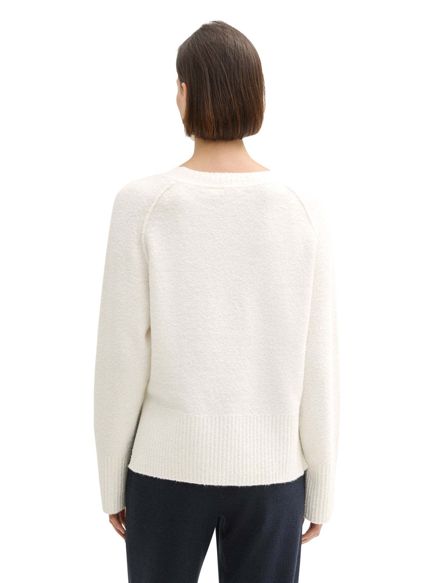 knit boucle pullover - 1042979