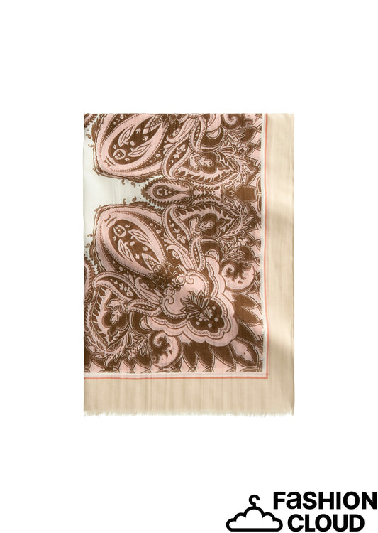 Scarf, woven, cotton-modal, various - 508819502057