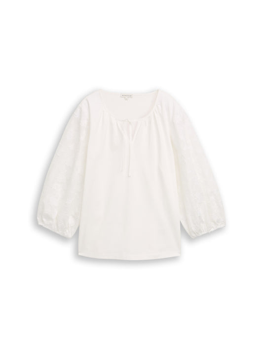 T-shirt with puffed sleeves - 1050845