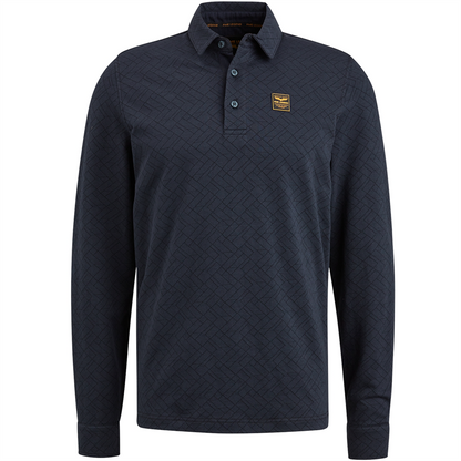 Long sleeve polo Jacquard jersey - PPS2309810