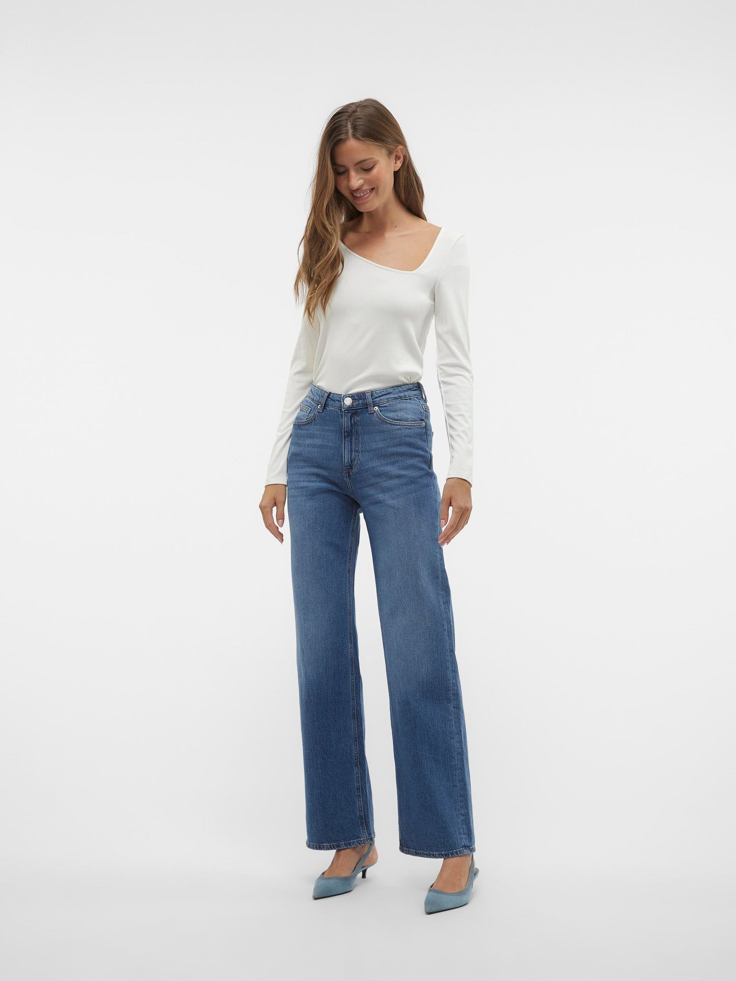 VMTESSA HR WIDE JEANS RA380 GA NOOS - 10308153